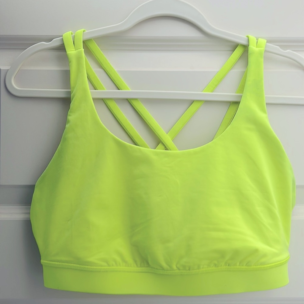 Lululemon Energy Bra Highlight Yellow sz 12